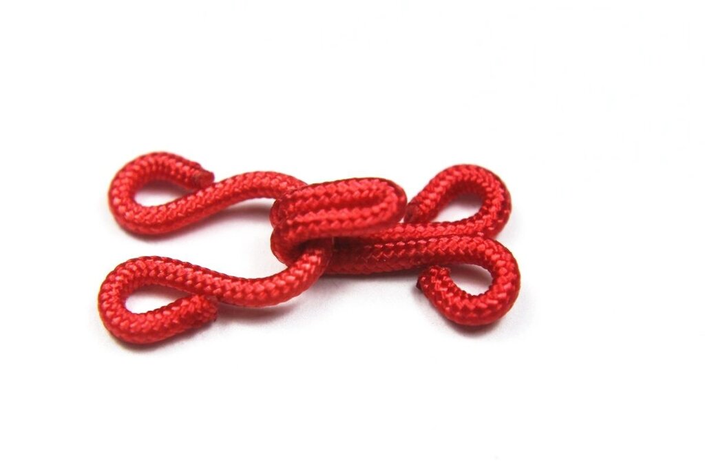 Крючки пришивные в оплетке 23мм (красный) от компании Магазин ШвейМаг - фото 1