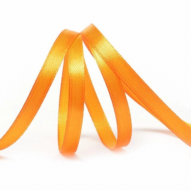 Лента атласная 06мм, 30ярд (27,42м), оранжевый от компании Магазин ШвейМаг - фото 1