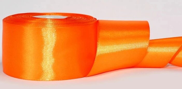 Лента атласная 50мм, 30ярд (27,42м) оранжевый от компании Магазин ШвейМаг - фото 1