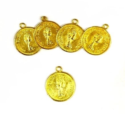 Монисты (монетки пришивные) россыпью d-13мм (золото) от компании Магазин ШвейМаг - фото 1