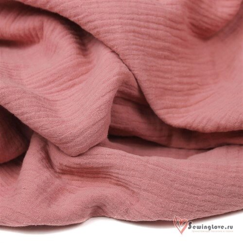Муслин шир 1,5м (пыльно-розовый) от компании Магазин ШвейМаг - фото 1