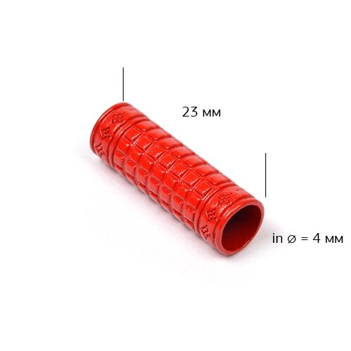 Наконечник для шнура металл отв. 4мм (красный) от компании Магазин ШвейМаг - фото 1