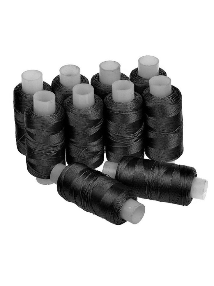 Нитки для бисер капрон, 200м, в упак 10боб (черные) от компании Магазин ШвейМаг - фото 1