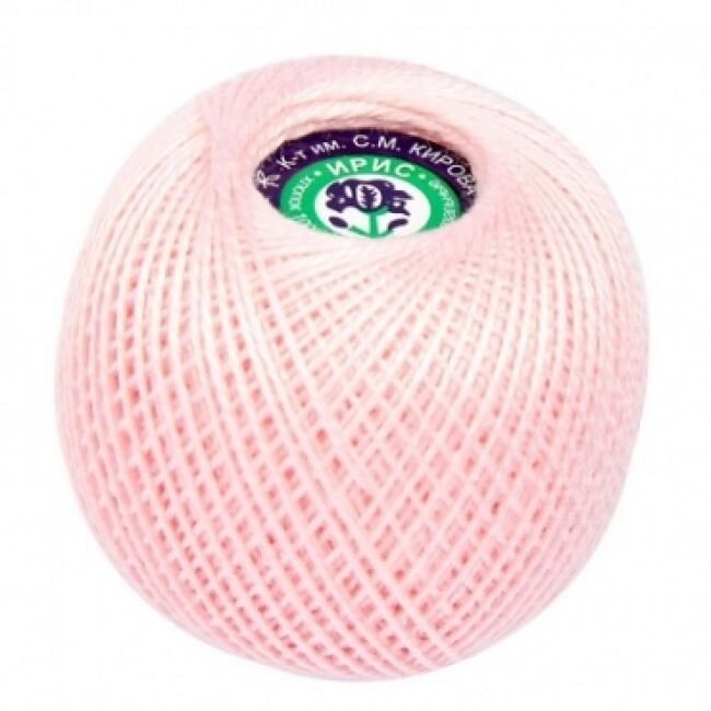 Нитки для вязания Ирис (100% хлопок) 20х25г/150м (бледно-розовый) от компании Магазин ШвейМаг - фото 1