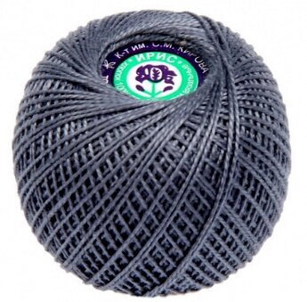 Нитки для вязания Ирис (100% хлопок) 20х25г/150м (темно-серый) от компании Магазин ШвейМаг - фото 1