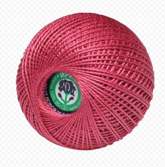 Нитки для вязания Ирис (100% хлопок) 20х25г/150м (ярко-розовый) от компании Магазин ШвейМаг - фото 1