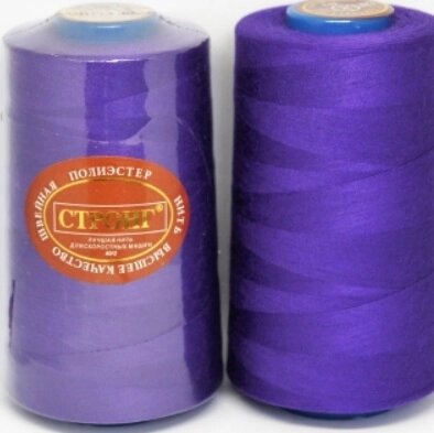 Нитки полиэстер 100%, 40/2, 5000ярд  (фиолетовый) от компании Магазин ШвейМаг - фото 1