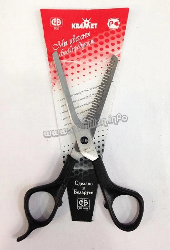 Ножницы филировочные односторонние с усилителем H-053  KRAMET от компании Магазин ШвейМаг - фото 1