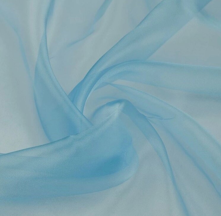Органза, шир 1,5м (голубая) от компании Магазин ШвейМаг - фото 1