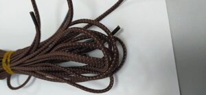 Шнурки резиновые с светоотражающей нитью 70см (коричневый)