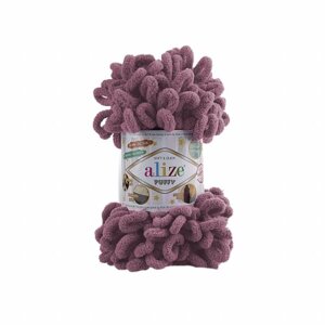 Пряжа для вязания Ализе Puffy (100% микрополиэстер) 5х100г/9.5м (пыльная роза)