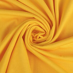 Ткань кулирка гл/крашеный, 145г/м² 100% хлопок шир. 100+100см (манго желтый)