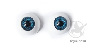 Глаза кукольные, круглые 18мм (голубые)