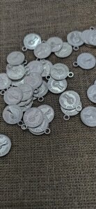 Монисты (монетки пришивные) россыпью d-15мм (серебро)