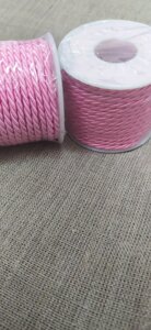 Шнур витой мебельный 3мм,10ярд (розовый пыльный)