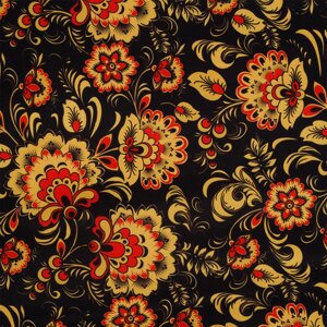 Ткань Габардин с рисунком,150 г/м² 100% полиэстер шир. 150см (черный с желтым)