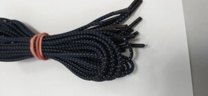 Шнурки резиновые с светоотражающей нитью 70см (темно-синий)