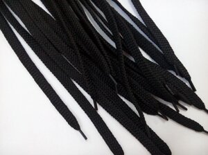 Шнурки плоские 1м (черные)