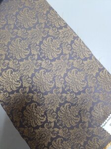 АКЦИЯ! Ткань подкладочная жаккардовая вискоза, 110г/м2, 150см шириной (серое с золотом)