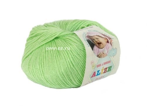 Пряжа ALIZE Baby Wool (cалатовый) от компании Магазин ШвейМаг - фото 1