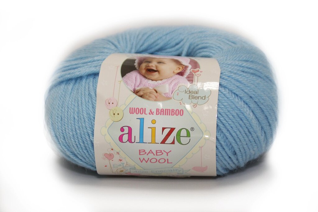 Пряжа ALIZE Baby Wool (голубой) от компании Магазин ШвейМаг - фото 1