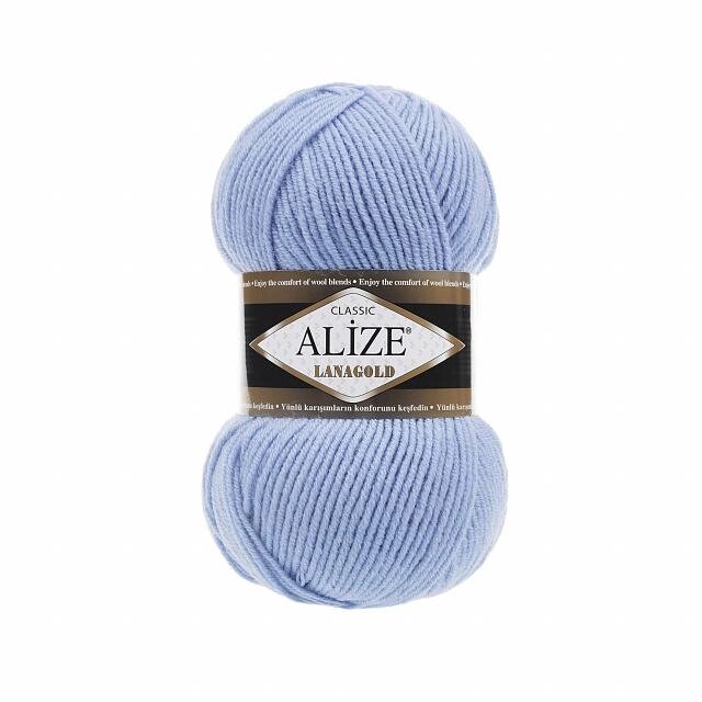 Пряжа ALIZE Lana Gold (голубой) от компании Магазин ШвейМаг - фото 1