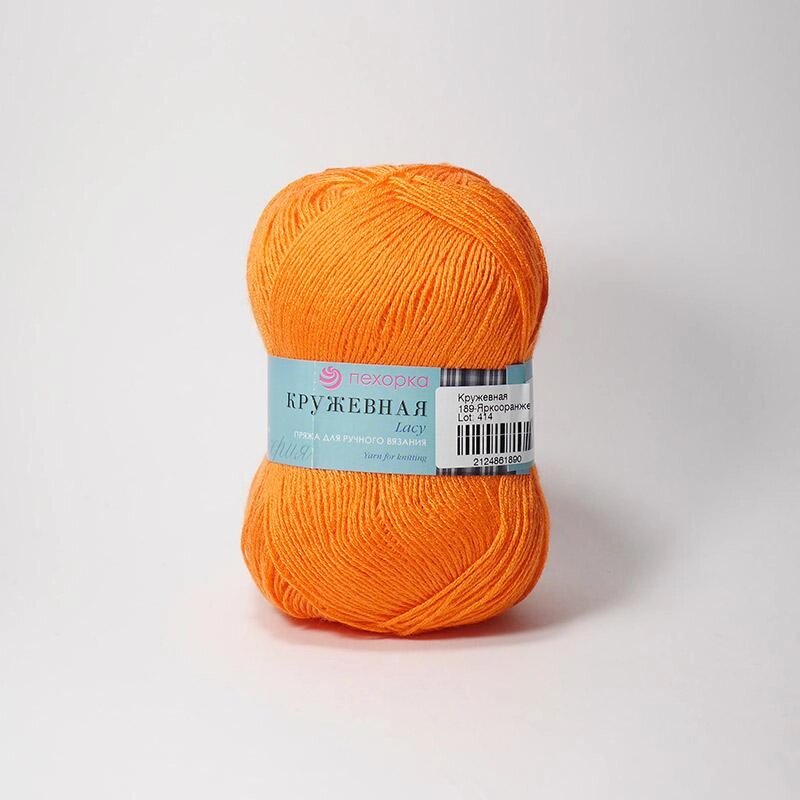 Пряжа Кружевная (ярко-оранжевый) от компании Магазин ШвейМаг - фото 1