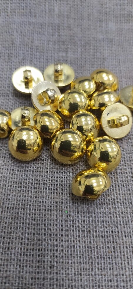 Пуговицы блузочные металлические d-12мм  (золото) от компании Магазин ШвейМаг - фото 1