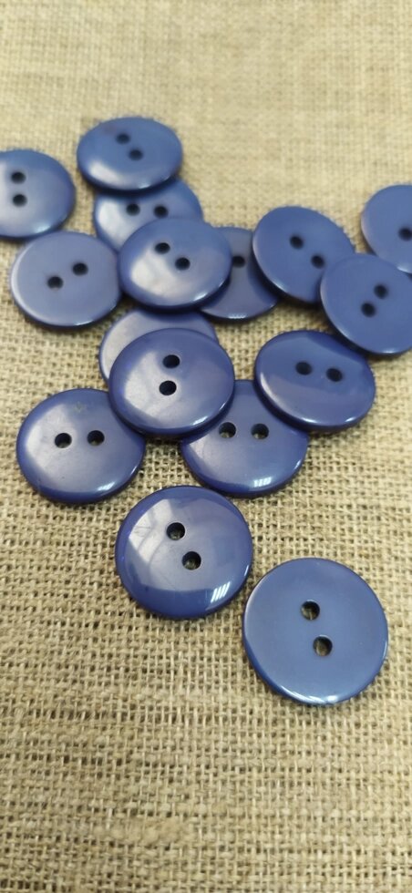 Пуговицы халатные пластик, 2 прокола, d-13мм  (темно-синий) от компании Магазин ШвейМаг - фото 1