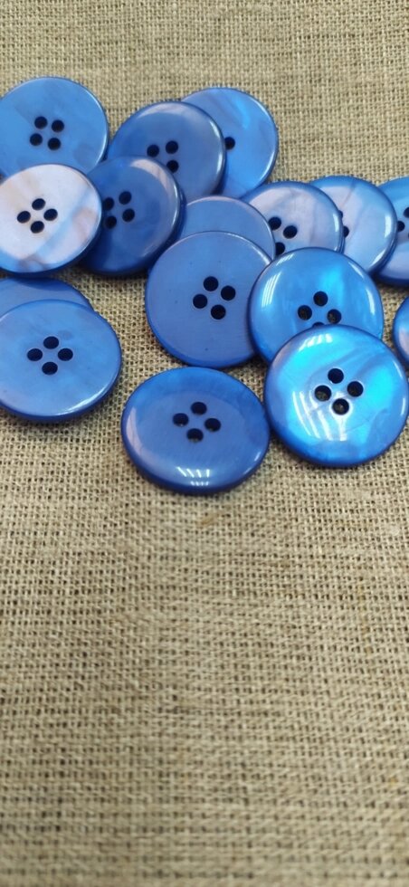 Пуговицы халатные пластик, 4 прокола, d-23мм (темно-синий) от компании Магазин ШвейМаг - фото 1