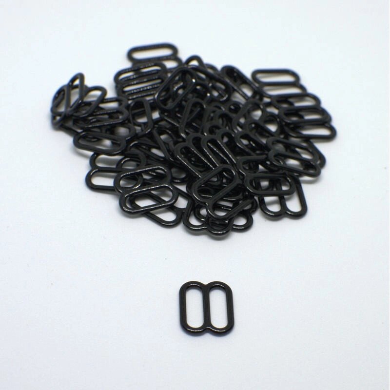 Рамка-регулятор для бюстгальтера металл 10мм (черный) от компании Магазин ШвейМаг - фото 1