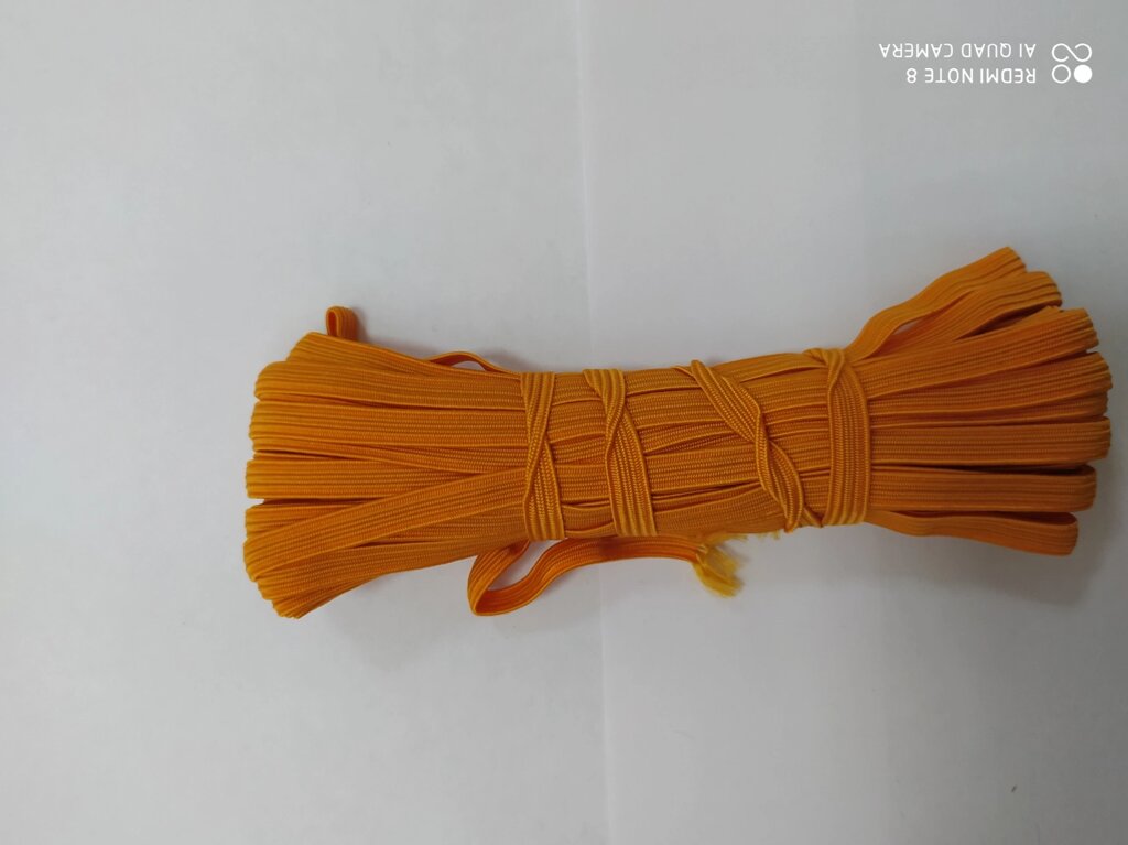 Резинка 8мм, 5м (оранжевая) от компании Магазин ШвейМаг - фото 1