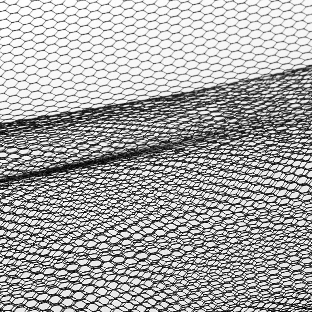 Сетка жесткая 18г/м² 95%нейлон+5%спандекс шир. 180см (черная) от компании Магазин ШвейМаг - фото 1