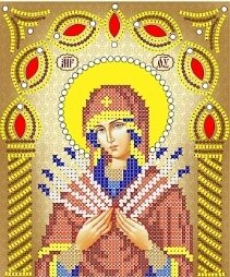 Схема для вышивания бисером "Богородица Семистрельная", А5