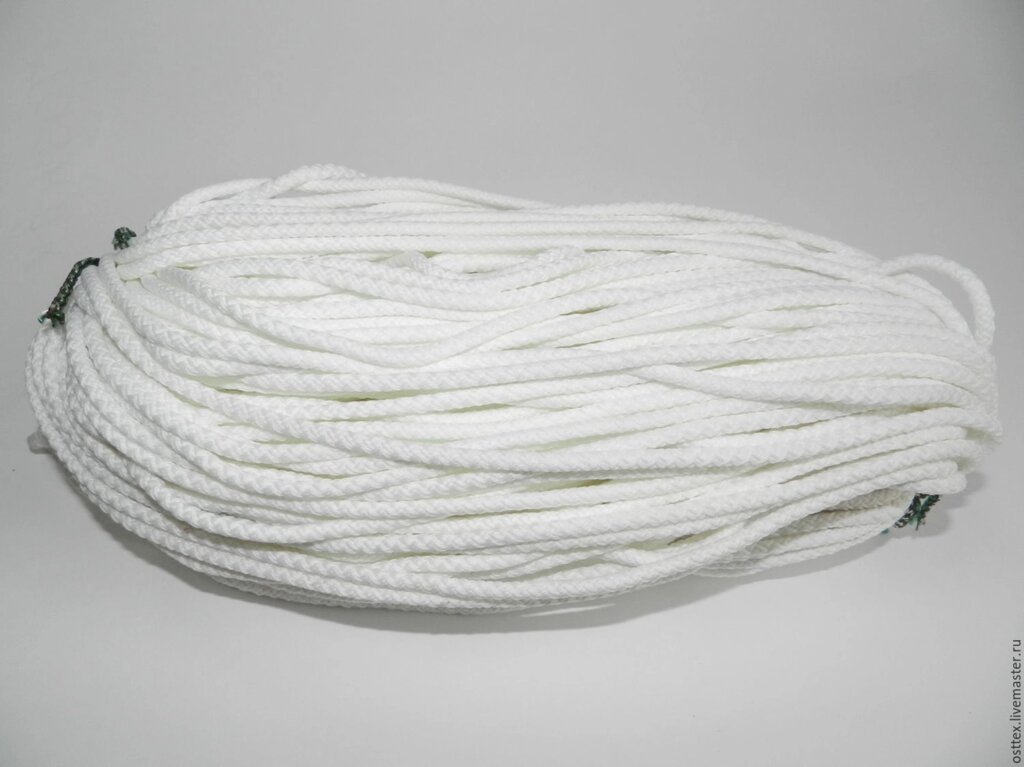 Шнур полиэфирный d-4мм (белый) от компании Магазин ШвейМаг - фото 1