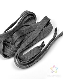 Шнурки плоские 1м (темно-серый)