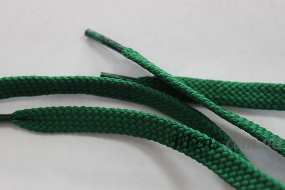 Шнурки плоские 1м (темно-зеленые) от компании Магазин ШвейМаг - фото 1