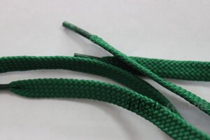 Шнурки плоские 1м (темно-зеленые)