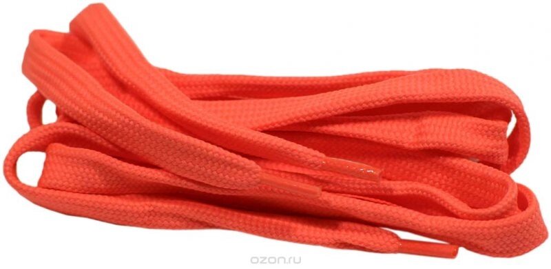 Шнурки плоские 1м (ярко-оранжевые) от компании Магазин ШвейМаг - фото 1