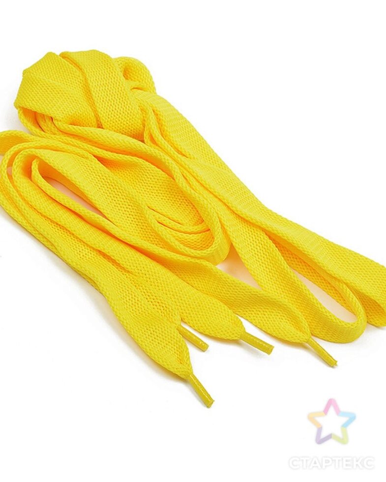 Шнурки плоские 1м (желтый) от компании Магазин ШвейМаг - фото 1