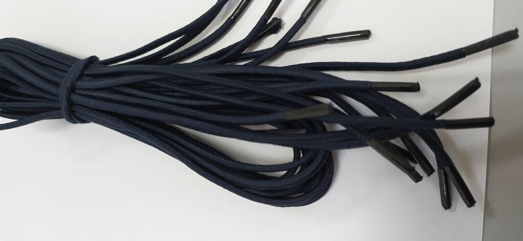 Шнурки резиновые 70см (темно-синий) от компании Магазин ШвейМаг - фото 1