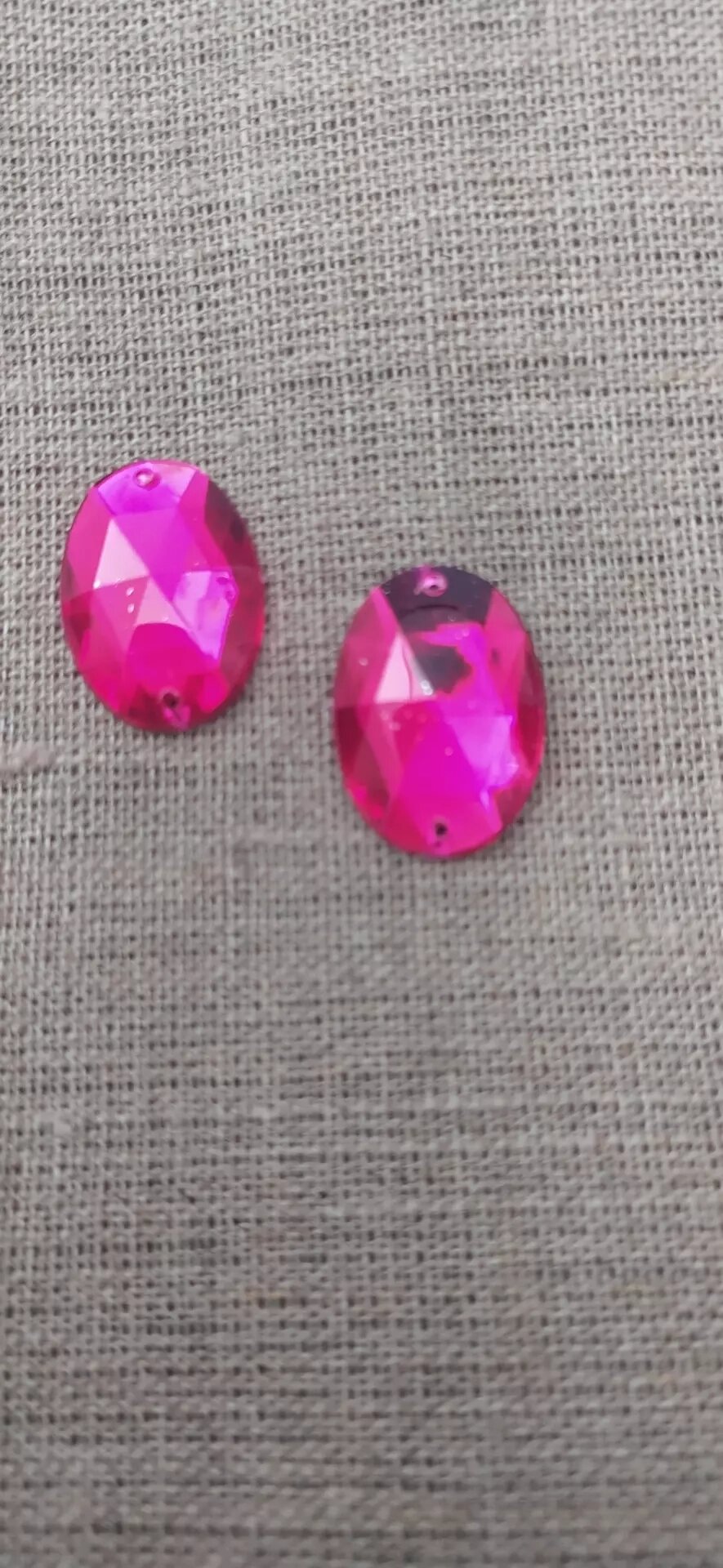 Стразы пришивные овальные 2,5см/1,8см (розовый) от компании Магазин ШвейМаг - фото 1