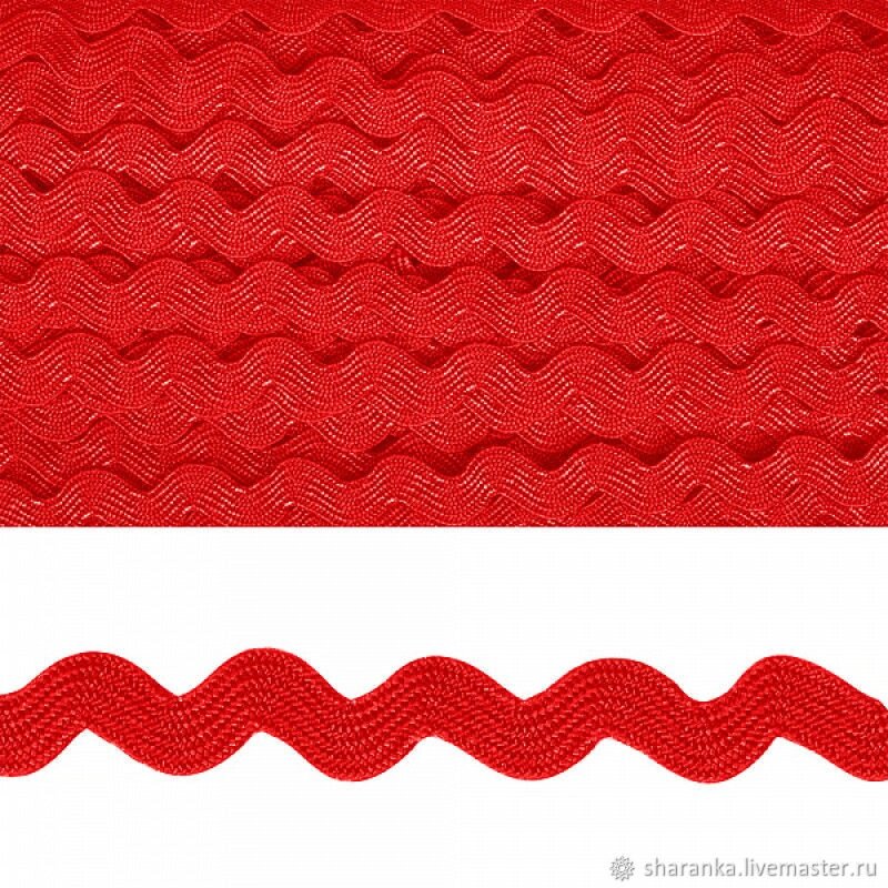Тесьма отделочная Вьюнчик, шир 5мм (красная) от компании Магазин ШвейМаг - фото 1