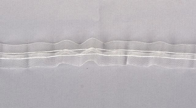Тесьма шторная шир 2,5см, органза, 100м (белая) от компании Магазин ШвейМаг - фото 1