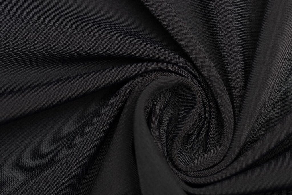 Ткань Бифлекс с блеском,  210г/м² 85% нейлон 15% спандекс, шир.150см  (черный) от компании Магазин ШвейМаг - фото 1