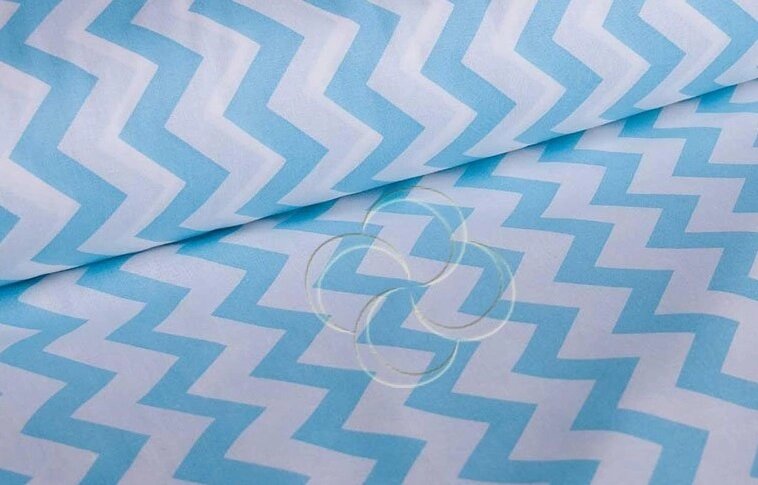 Ткань бязь зиг-заг шир 1,5м (голубой) от компании Магазин ШвейМаг - фото 1