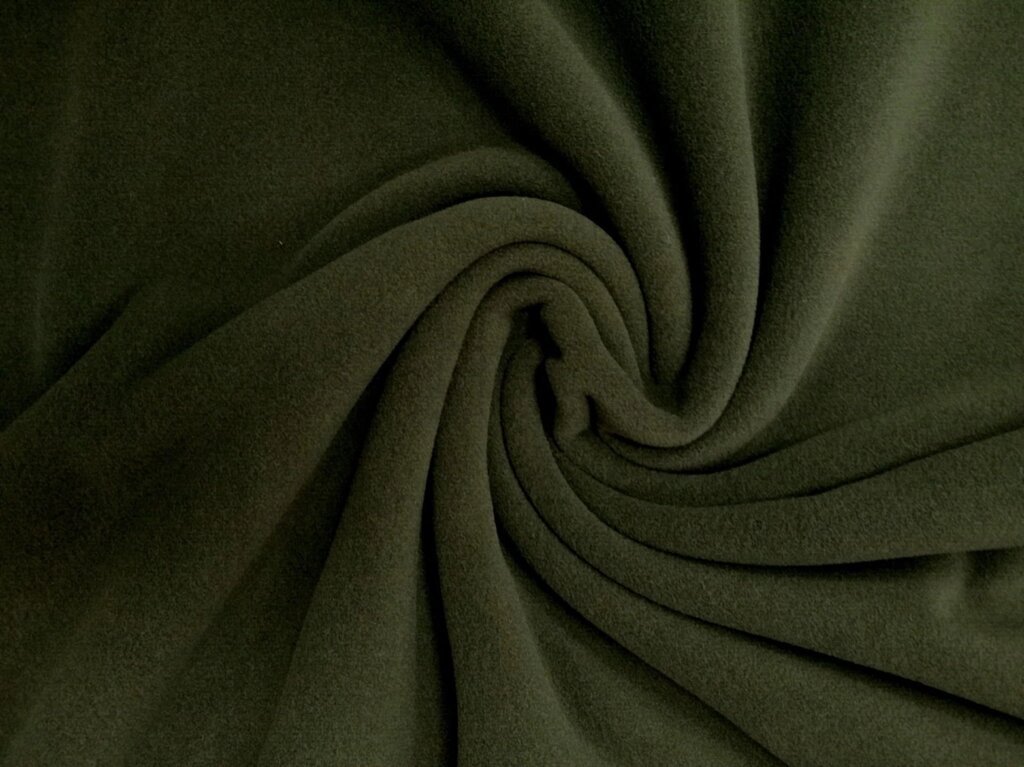 Ткань флис 240гр/м2 шир 1,5м (хаки) от компании Магазин ШвейМаг - фото 1