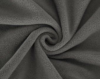 Ткань флис 240гр/м2 шир 1,5м (темно-серый) от компании Магазин ШвейМаг - фото 1