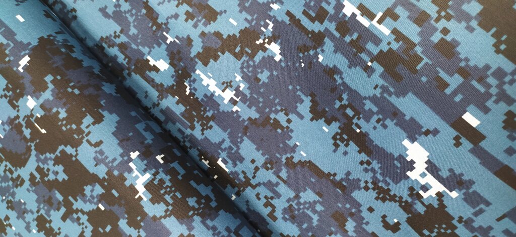 Ткань Грета  цифра шир 1,5м (серо-синяя) от компании Магазин ШвейМаг - фото 1