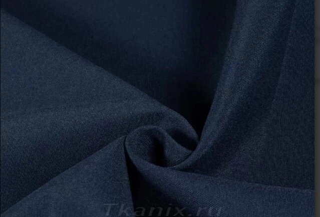 Ткань Грета шир 1,5м (темно-синяя) от компании Магазин ШвейМаг - фото 1